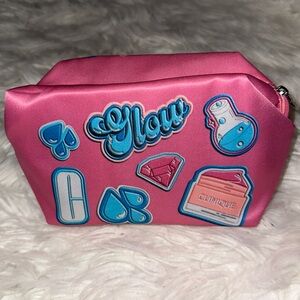 Clinique Glow Skincare Makeup Bag with Travel size essentials